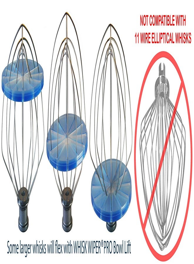 WHISK WIPER ممسحة الخفاقة Whisk Wiper® PRO متوافقة مع خلاطات KitchenAid ذات الوعاء القابل للرفع - اخلط بدون فوضى - الإكسسوار الأمثل لخلاطات الطعام - متوافقة فقط مع الخفاقات ذات 6 أسلاك (اللون: شفاف) - Image 4